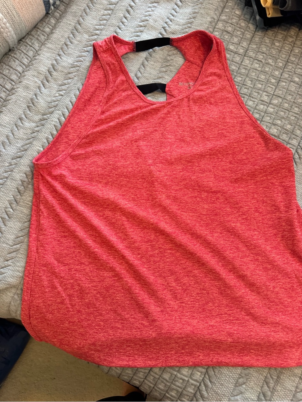 Beyond Yoga Heathered Red Racerback Tank